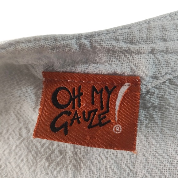 Oh My Gauze Light Gray Allie Cotton Top Asymmetrical Lagenlook Lightweight L XL - Picture 8 of 11
